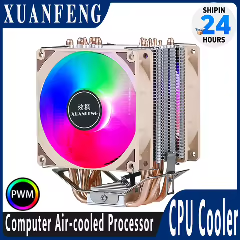 XUANFENG Quiet CPU Cooler for PC 2/4/6 Heat Pipe Processor Air-cooled PWM/Fan Compatible LGA2011 x79