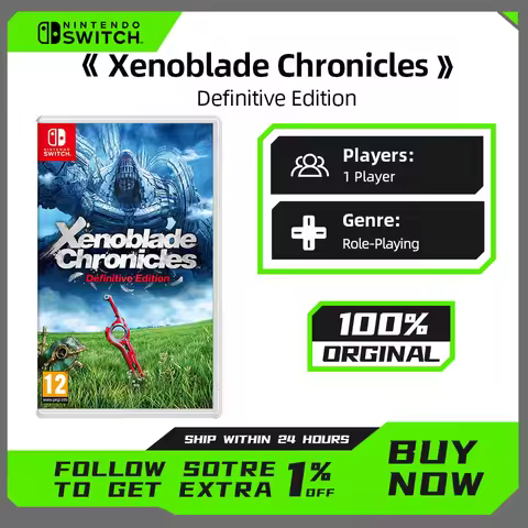 Xenoblade Chronicles Definitive Edition - Nintendo Switch Game Deals Physical Support TV Tabletop Ha