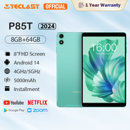 แท็บเล็ต P85T Teclast-รุ่น2024พร้อมแรม8GBรอม64GBAndroid 14 4 Ghz/ 5GHzจอแสดงผล1280X800 FHD ดั้งเดิมร