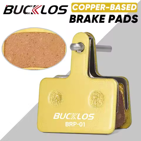 BUCKLOS Bike Hydraulic Brake Pads Wear-resistant Copper-Based Metal Bike Brake Pad Bicycle Disc Brak