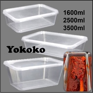 10pcs Yokoko Big 1.6L 2.5L 3.5L Food Container with lid Rectangular Container Box YKA1600 YKA2500 YK