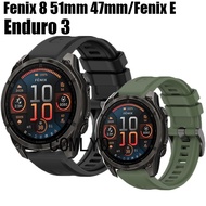 For Garmin Fenix 8 E AMOLED Solar Enduro 3 Strap Smart watch Quick Fit Silicone Bracelet Otdoor Spor