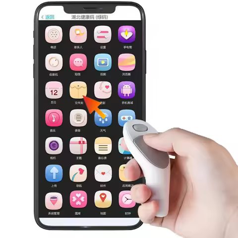Mini Wireless Bluetooth Mouse Remote Control Rechargeable Type-C Touch Control Thumb Mouse for Phone