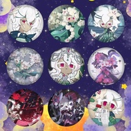 White C-Cookie Run Kingdom Round Snap-in Brooches Rock Band Lapel Pins  Badges Fan Collection Access