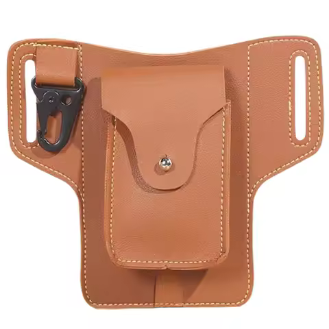 Belt Pouch Phone Holster Dual Mobile Phone Pockets Pouch Belt Case