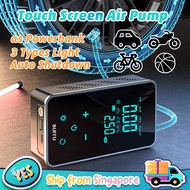 [SG Ready Stock] Portable Auto Electric Air Pump Wireless Touch Screen Digital Air Compressor Tyre Pump Inflator For Bike Balls Car Tire Pump