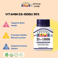21st Century Vitamin D3-1000iu 90 tablets promotes a healthy immune system and helps in the absorpti