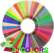 3D Pen Filament 320 Meters, 40 Colors,Each Color 8 Meters, 250 Stencils eBooks - 3D Printing Pen PLA