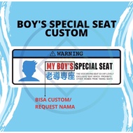 Special seat sticker/sticker printing/custom sticker/couple sticker