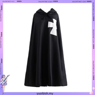 Medieval Knight Cloak With Hooded Tied Crusader'S Robe Roman Temple Warrior'S Cosplay Costume
