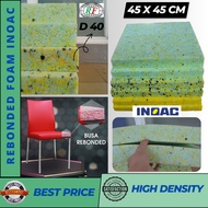 Guaranteed Rebonded Foam 45 X 45Cm Foam Seat Cushion, Foam Chair Seat Cushion, Floor Seat Cushion D4