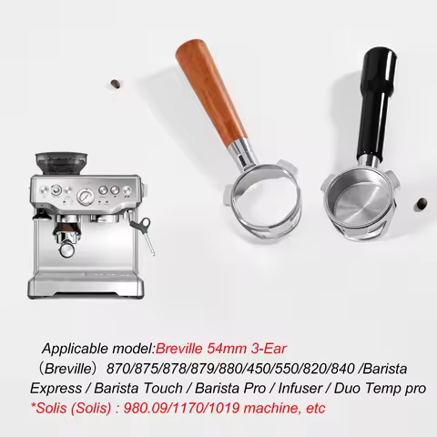54mm Coffee Bottomless Portafilter Hollow Naked For Breville Sage 870 878 880 Replacement Filter Bar