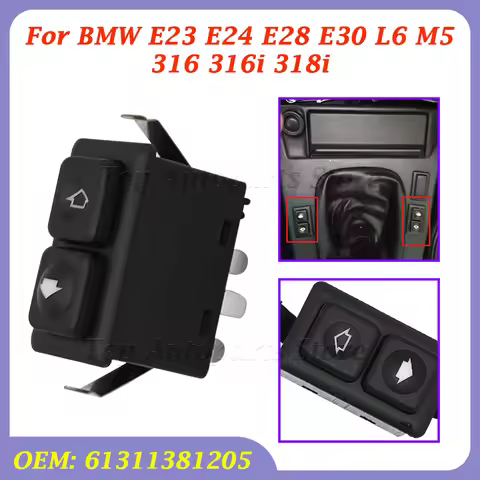 1/2/4 Pcs Car Power Window Switch Button Black 5Pins 61311381205 For BMW E23 E24 E28 E30 L6 M5 316 3