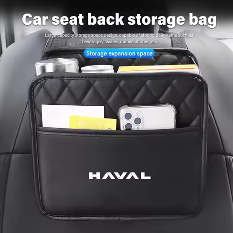 Car Backrest Storage Bag Seat Back Organizer Pocket Suspension For Haval Jolion H1 H2S M6 H3 H4 H5 H