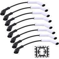 MOTOKU 8mm Ceramic Boot Spark Plug Wire Harness Set 9070C for GM LS1 LS2 LS3 LS6 LS7 LT1 LT4 LT Engi