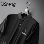 XXL-7XL Plus Size Collar T Shirt For Men Casual Oversized Man Polo Tops BIMENG Black Polo Shirt with