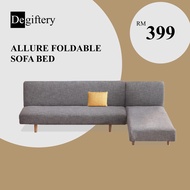 DEGIFT ALLURE L Shape Sofa / 4 Seater Foldable Sofa Bed / Canvas fabric 2 in 1 with 1 Year Warranty