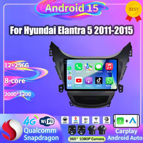 Android 15 Car Radio For Hyundai Elantra Avante I35 5 MD 2011 2012 2013 Multimedia Player Navigaion 