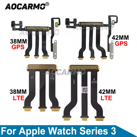 Aocarmo Display Screen LCD Flex Cable Replacement Parts For Apple Watch Series3 38mm/42mm GPS (LTE) 