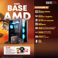 iHAVECPU คอมประกอบ BASED5AMD-05 AMD RYZEN 5 8500G 3.5GHz 6C/12T / ONBOARD Radeon™ Graphics (อัพเกรดการ์ดจอติดต่อ ADMIN) / MSI PRO B650M-B / KINGSTON FURY BEAST x iHAVECPU 16GB (8x2) DDR5 5200MHz BLACK / SAMA GZS BLACK (ATX)