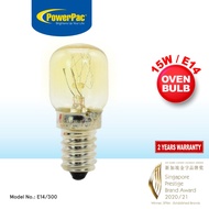PowerPac Oven bulb 300 degree E14, 15W, Salt lamp bulb (E14/300)