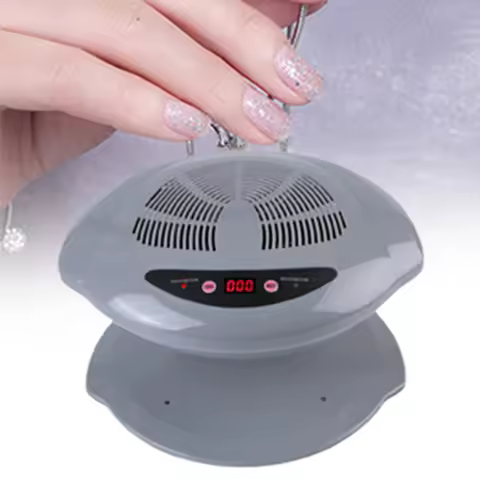 Nail Dryer Machine 2 in 1 Grey Cool/Warm Air Blow Temperature Sensor Nail Polish Dryer Machine Nail 