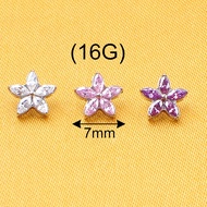 designer earrings ASTM-F136 titanium Zircon star earrings for Women Fashion Earring Jewelry