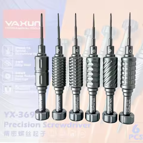 YAXUN YX-369 6in1 Set High Hardness Precision Screwdriver For Mobile Phone Disassembly Tools For Iph