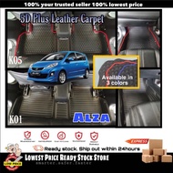 5D Plus Carpet Perodua Alza 2009 - 2022 Pu Leather Non Slip Floor Mat Alza 2022