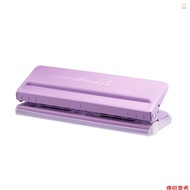 Adjustable 6-Hole Desktop Punch Puncher for A4 A5 A6 B7 Dairy Planner Organizer Six Ring Binder with 6 Sheet Capacity