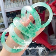 Super beautiful green dulong chive ring, size 53-57mm, inspected product