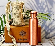 India House Pure Copper Water Bottles | Seamless Leakproof Copper Bottle | Perfect Ayurvedic Copper Bottle (seven Chakra)