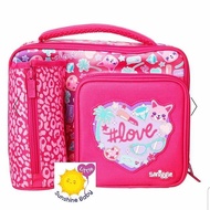 Smiggle Stylin Lunch Box Double Compartment Pink Love Cat - Original Smiggle Lunch Bag