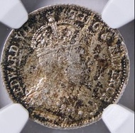 1905年 香港 愛德華七世 一毫 銀幣 NGC MS 61