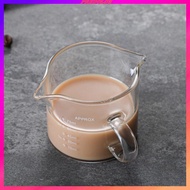 [Predolo2] Glass Measuring Cup Double Spouts Espresso Cup Drinkware for Coffee Bar