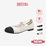 DUSTO Low Heel Women's Shoes Flat Shoes Thin Strap Design Stitching Material DW26C0200A