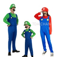 Super Mario Clothes Adults and Kids Mario Family Bros Cosplay Costume Set Children Gift Halloween Party MARIO &amp; LUIGI Clothes