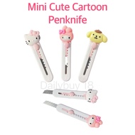 (Sg Ready Stock)Mini Cute Cartoon Penknife - Hello Kitty/Melody - Pen knife cutter stationery DIY craft letter opener