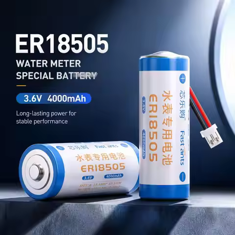 1Pcs ER18505 3.6V Lithium Battery Li-SOCl2 4000mAh Primary Battery for Smart Water Meter Gas Meter P