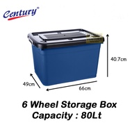 Century 7999SC  Plastic Storage Box | 6 Wheel | 80Lt | Big Storage Box | Kotak Simpanan  Besar | Bek