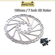 MASSTEK @Johor 1pcs G3 180mm Bike Disc Brake Rotor 7 inch With Bolt MTB Bicycle Disc Brake Rotor Bik