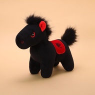 Aoduoyaya 2026 Horse Keychain Black Horse Pendant Plush Toy Pendant Doll Accessories New Year Gifts