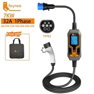 Feyree Portable EV Charger Electric Car Charging Station Type 2 3.5KW 7KW 11KW Adjustable Current 1