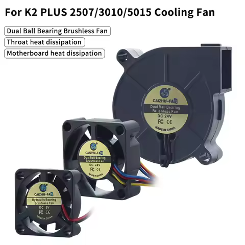 FYSETC Silent Fan For Creality K2 Plus 2507/3010/5015 Fan Pipe Motherboard Axis Cooling Fans 3D Prin
