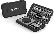 MAXUS Milligram Scale 50g/0.001g - Compact Mg Scale With 50g Calibration Weight, Black Powder for Re