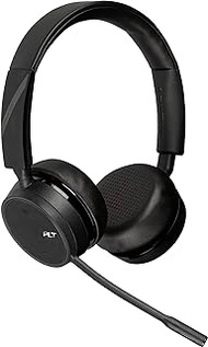 Plantronics - Voyager 4220 UC USB-A (Poly) - Bluetooth Dual-Ear (Stereo) Headset - Connect to PC, Mac, &amp; Desk Phone - Noise Canceling - Works with Teams, Zoom &amp; more