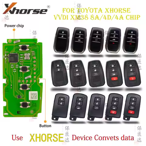 Xhorse Smart Key VVDI XM38 for Toyota Style Xhorse Universal 8A/4D/4A Remote with Key Shell Global/G