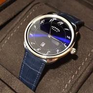 全新 愛馬仕 Hermes New Watches watch Classic 經典款式 Arceau腕錶40 mm 銀扣 深海藍色 錶帶 鱷魚皮 crocodile strap 靚錶 名錶 40mm