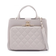 【二手】香奈兒 (Chanel) CHANEL 單背包 Business Affinity Matelassé 2WAY A93750 淺灰色魚子醬紋小牛皮（粒面小牛皮）Matelassé Busin