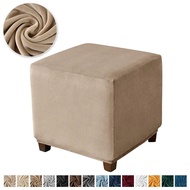 Nhung vuông Ottoman Bìa mềm đàn hồi footrest slipcovers cho phòng khách nhà pouf Phân bao gồm đồ nội